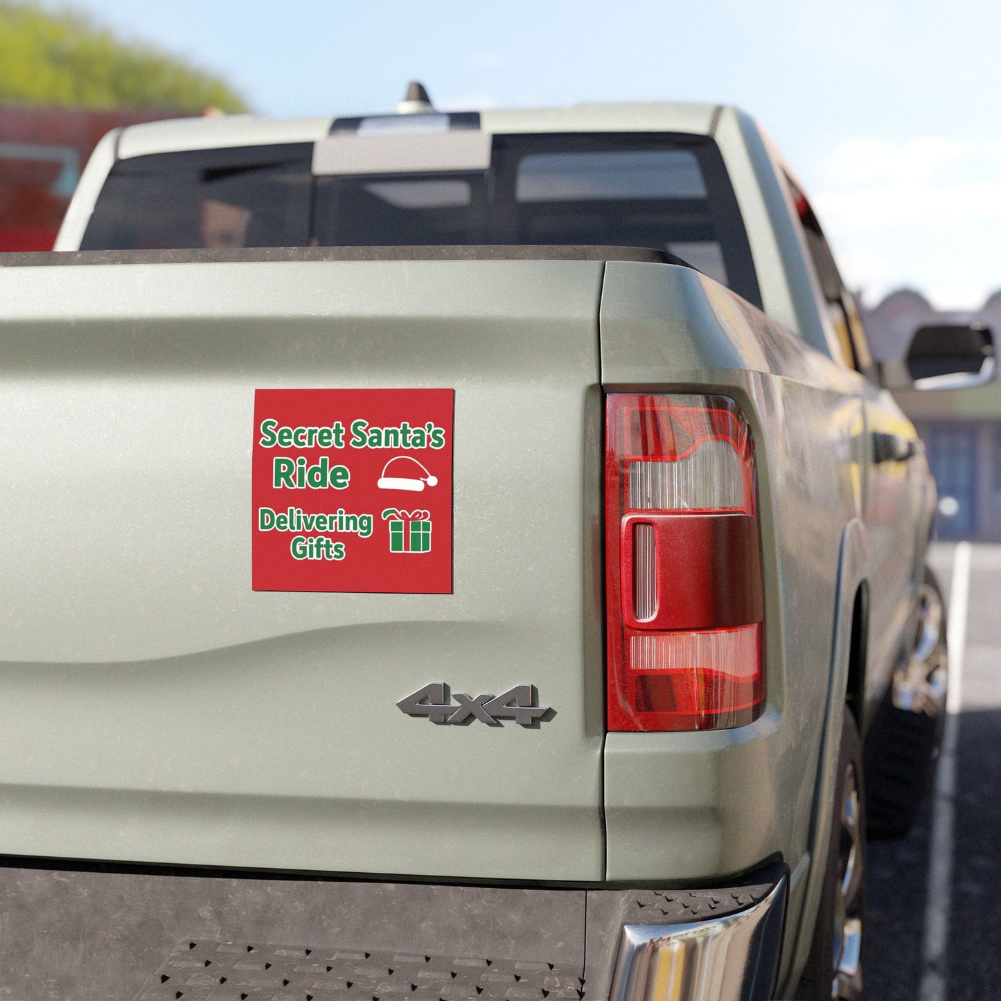 Car Magnet - Secret Santa’s Ride Delivering Gifts