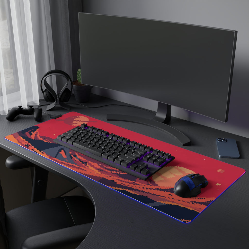 [Mars Pixel Styled] LED Gaming Mouse Pad - RGB Gaming Mouse Pad