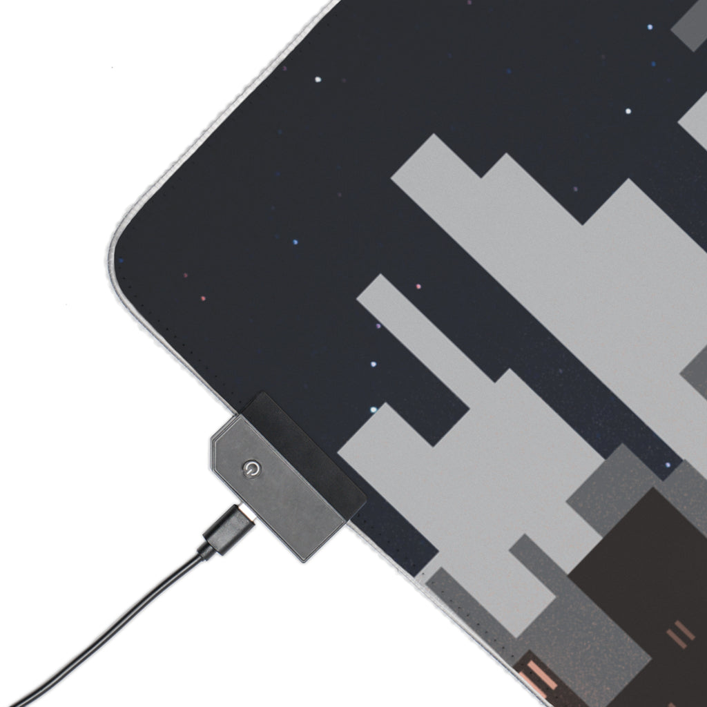 [Night City Pixel Styled] LED Gaming Mouse Pad - RGB Gaming Mouse Pad