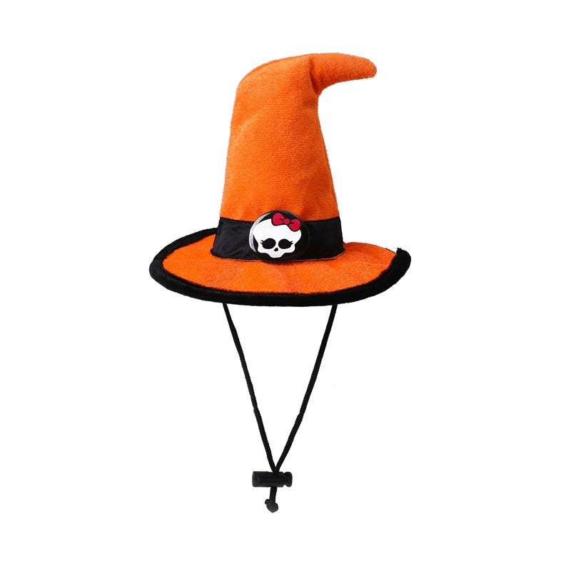 Pet Halloween Costume Hat – Witch Hat for Dogs & Cats (Velvet with Strap)