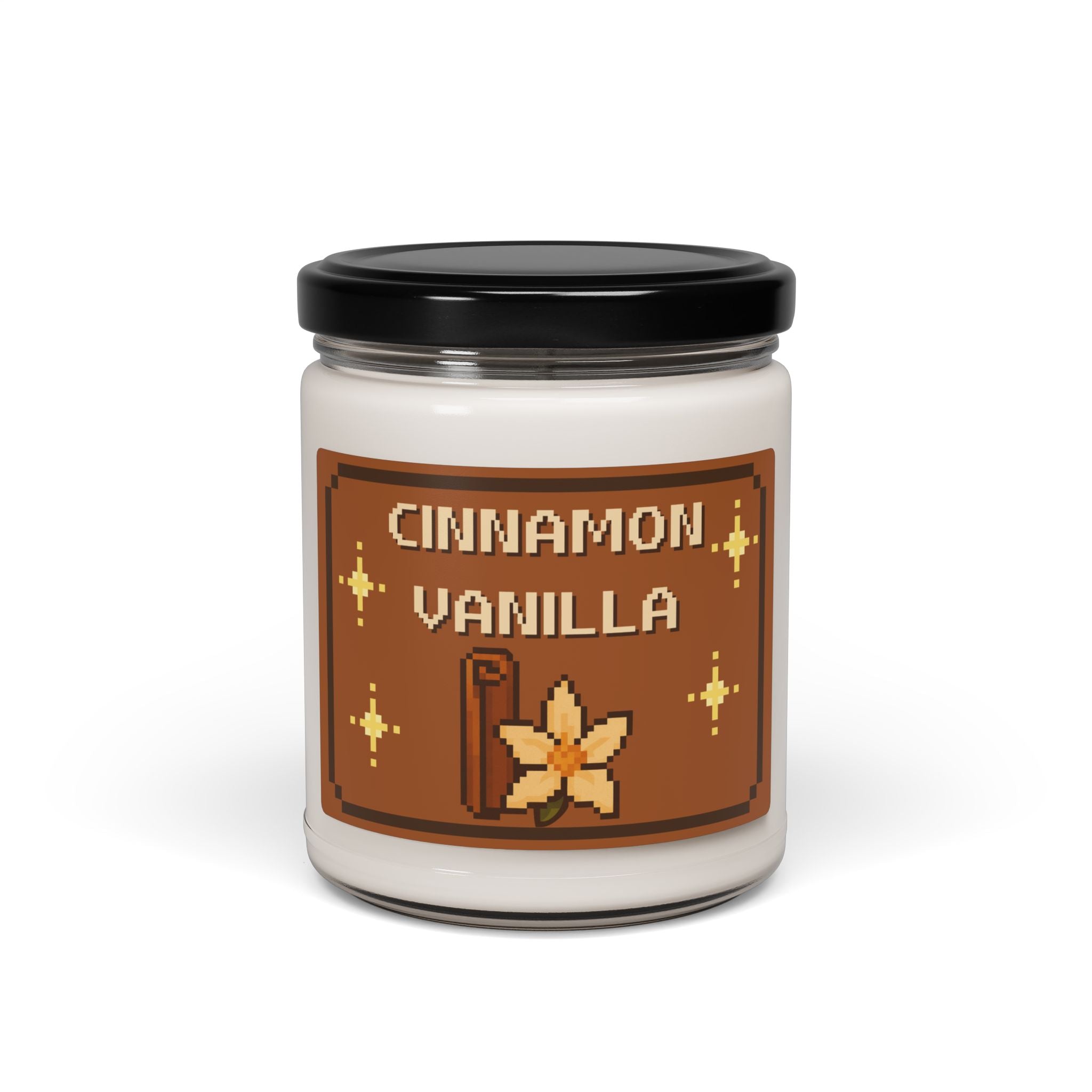 Soy Candle, Pixel Game Style, Apple Harvest and Cinnamon Vanilla, 9oz