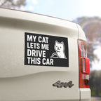 Cute Cat Car Magnet – Funny Magnetic Bumper Sticker – Cat Lover Gift & Automotive Decor