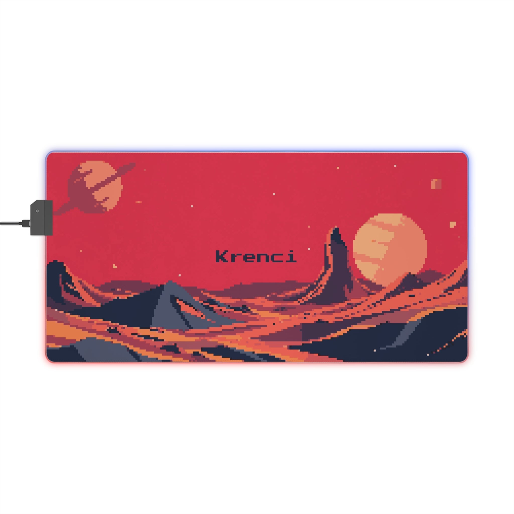 [Mars Pixel Styled] LED Gaming Mouse Pad - RGB Gaming Mouse Pad