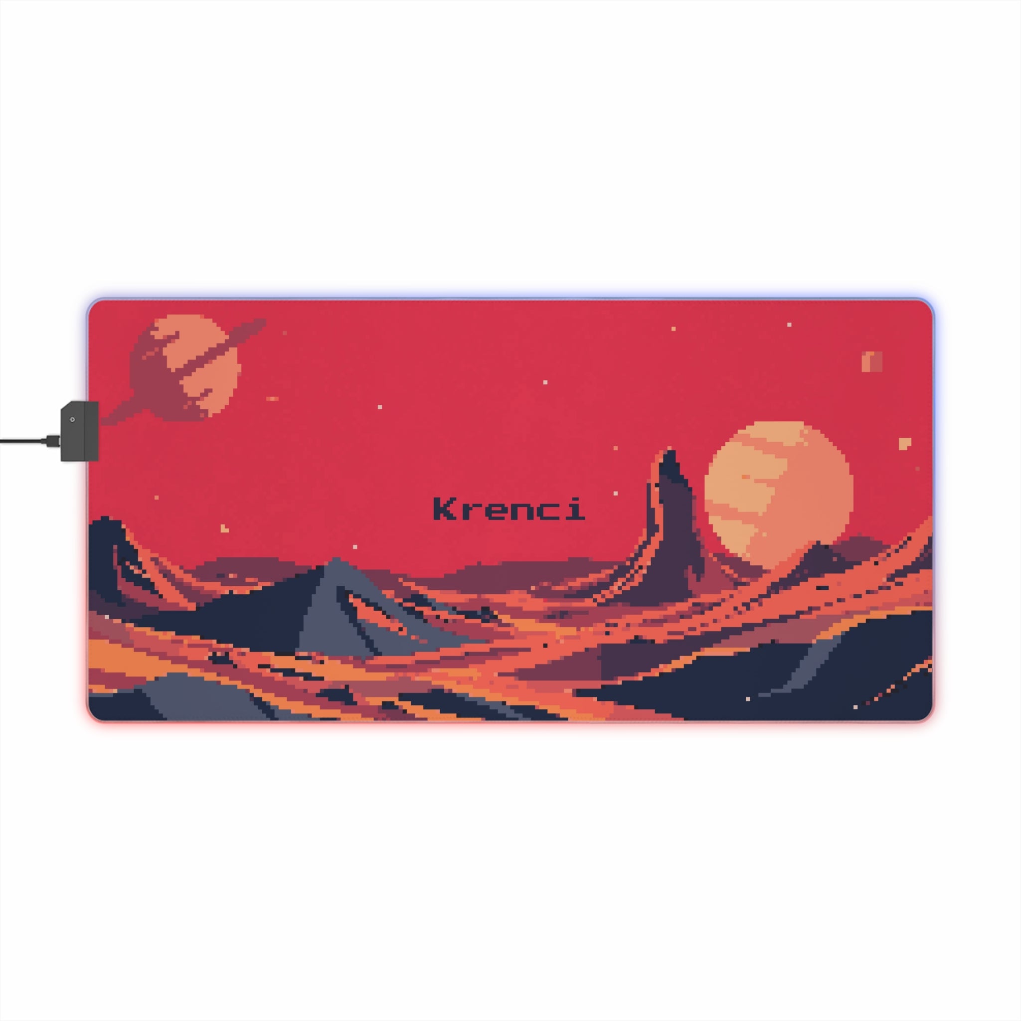 [Mars Pixel Styled] LED Gaming Mouse Pad - RGB Gaming Mouse Pad