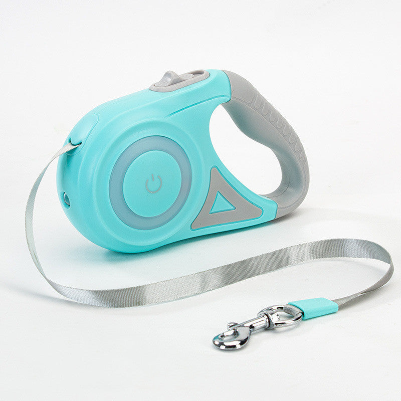 Retractable Dog Leash with LED Light & Collar – For Small & Medium Dogs
