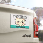 Funny Cat Car Magnet – Not Speeding Just Vibing – Chill Driver Magnet