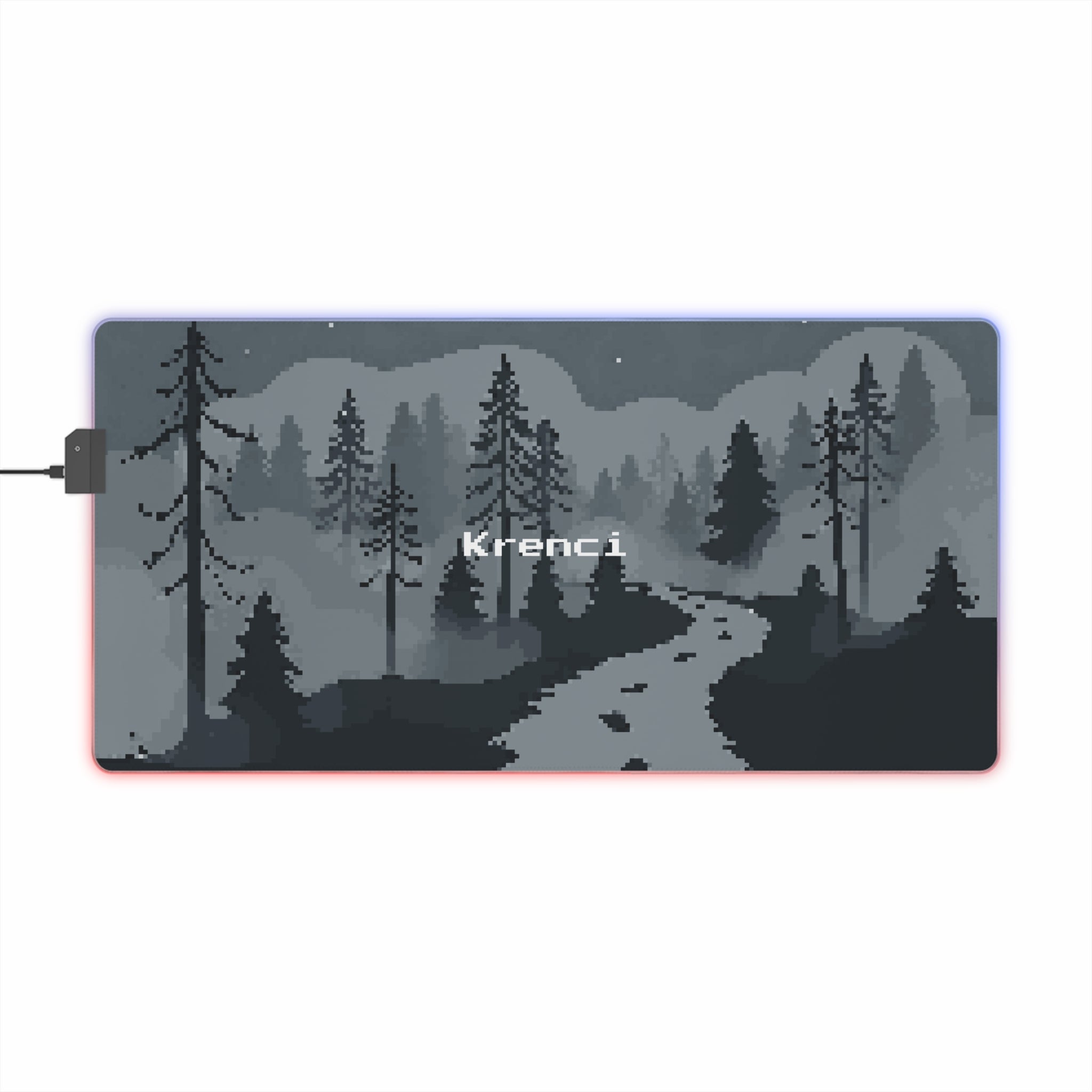 [Forest Pixel Styled] LED Gaming Mouse Pad - RGB Gaming Mouse Pad