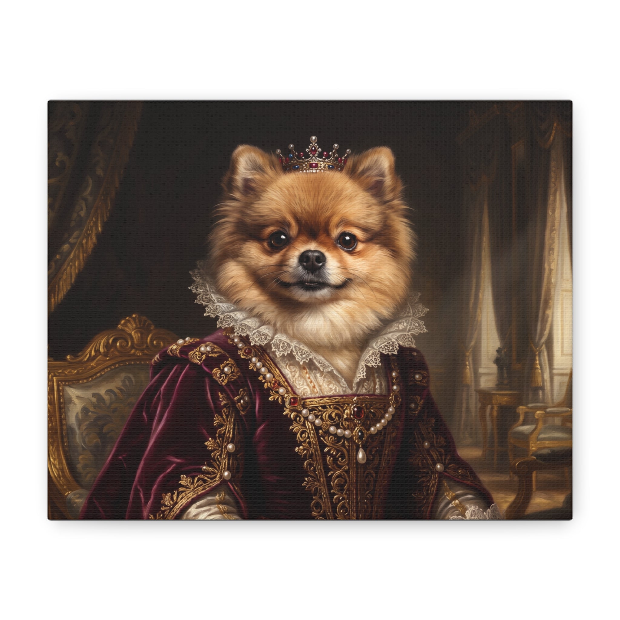 Personalized Pet Portrait Canvas – Custom Royal Dog & Cat Artwork Gift