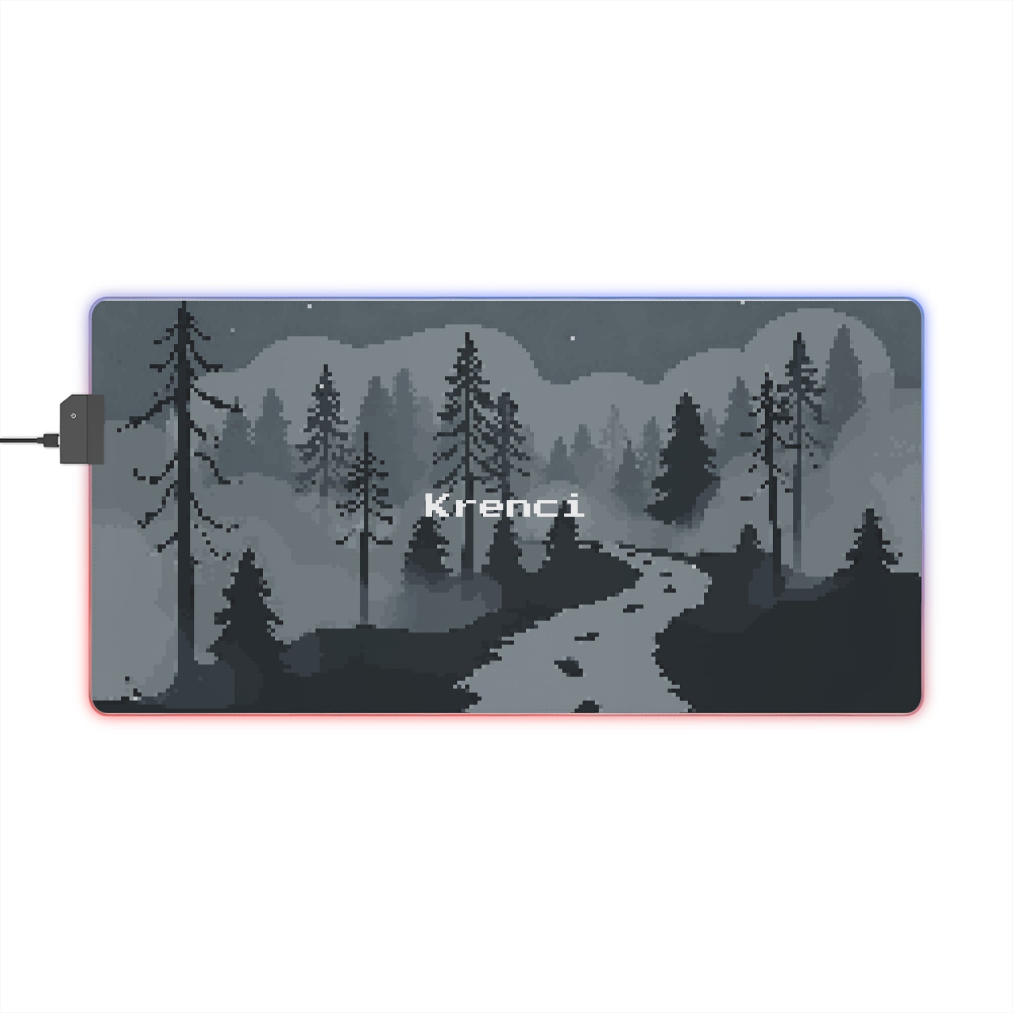 [Forest Pixel Styled] LED Gaming Mouse Pad - RGB Gaming Mouse Pad