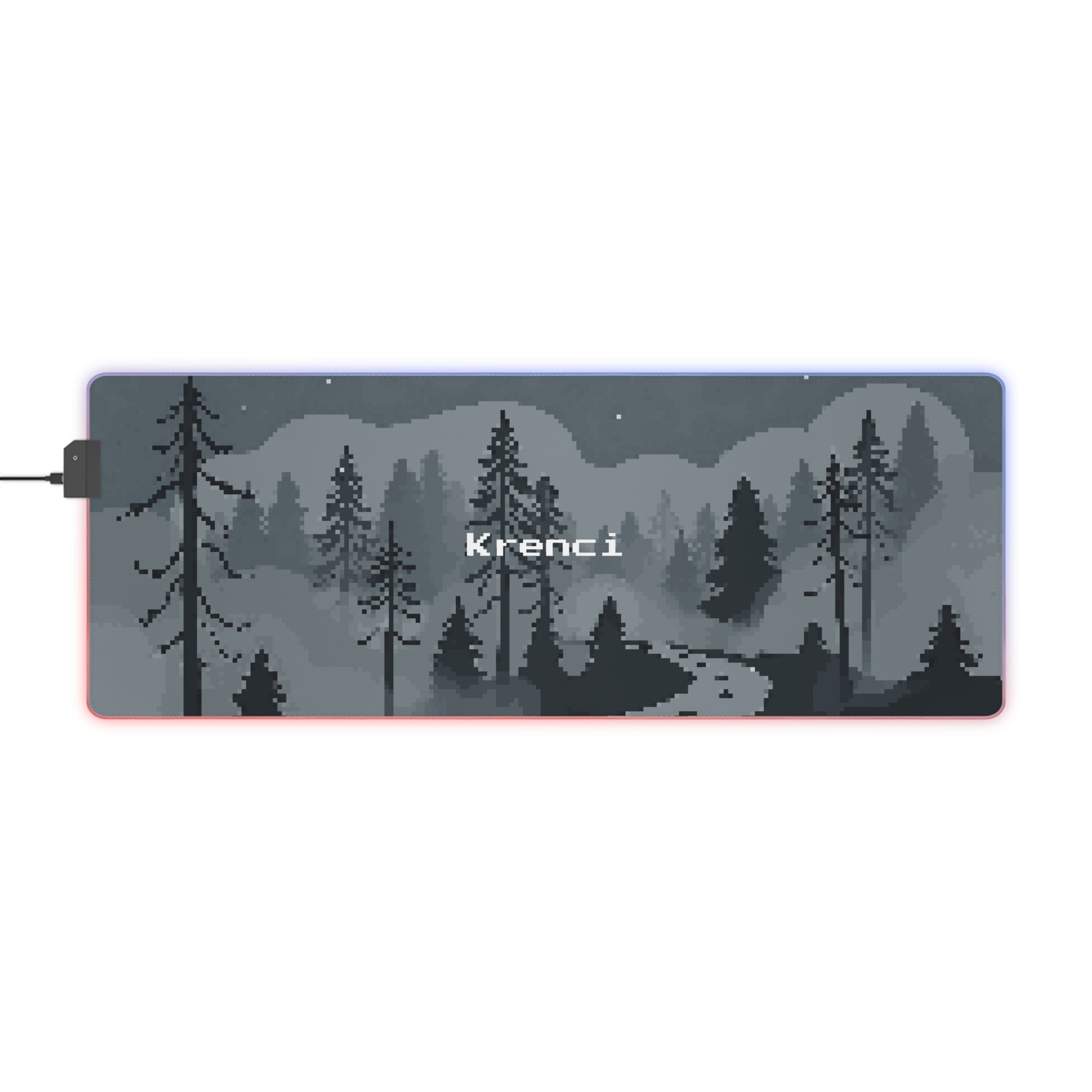 [Forest Pixel Styled] LED Gaming Mouse Pad - RGB Gaming Mouse Pad