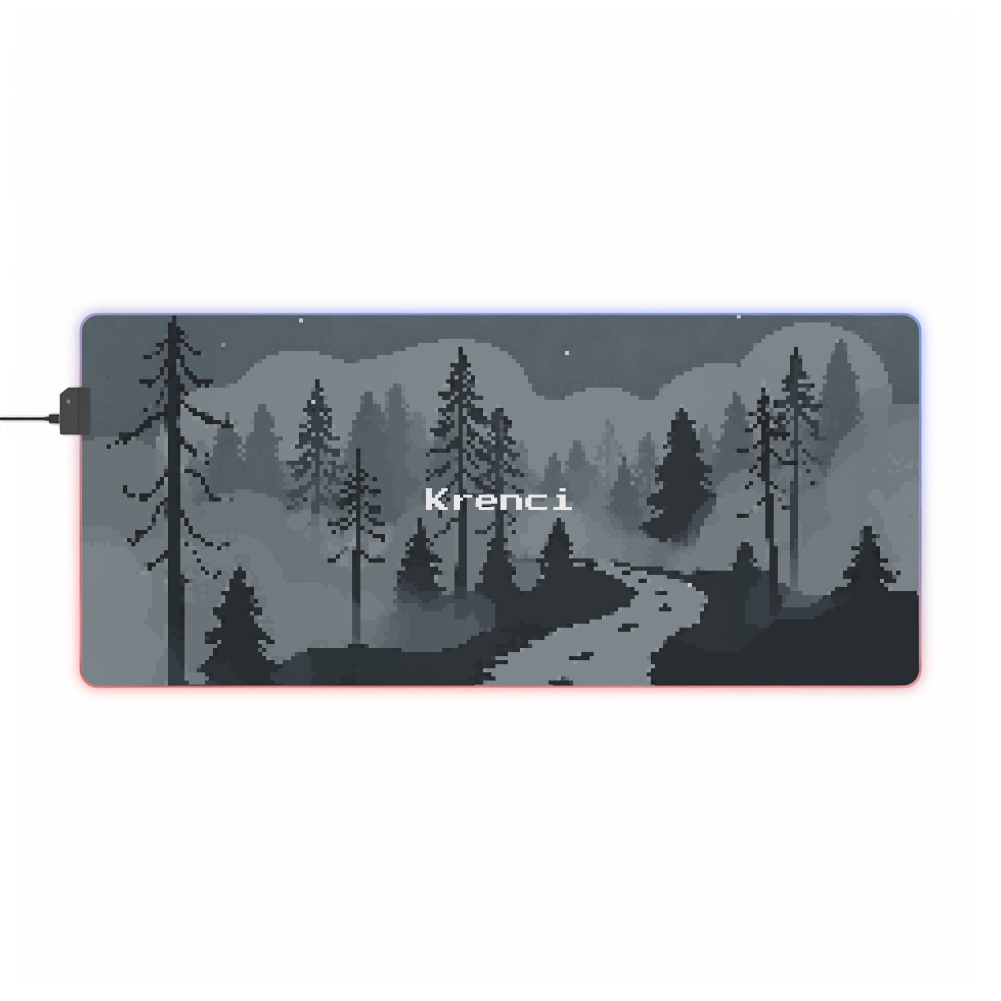 [Forest Pixel Styled] LED Gaming Mouse Pad - RGB Gaming Mouse Pad