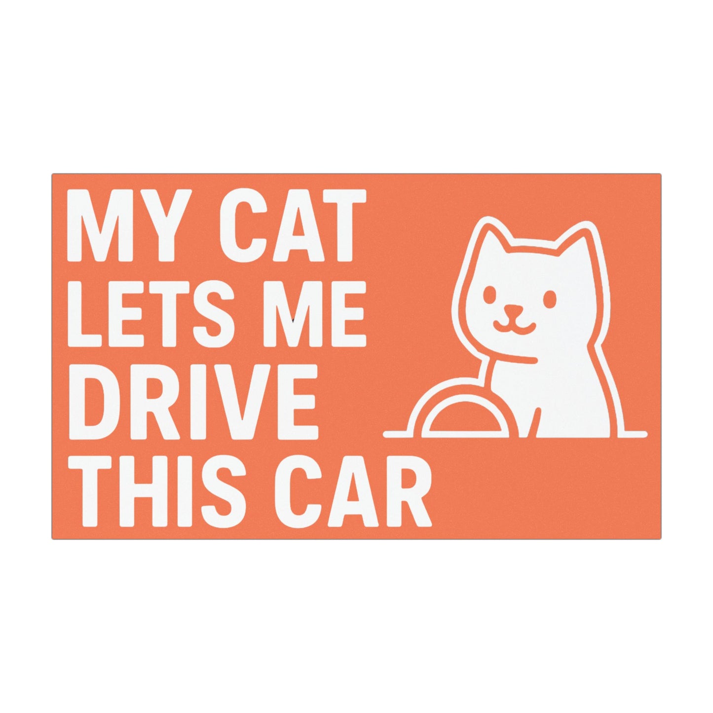 Cat-Themed Car Magnets [Sunset Orange], Cute Automotive Decor, Cat Lover Gift, Funny Car Accessories, Pet Enthusiast Magnet