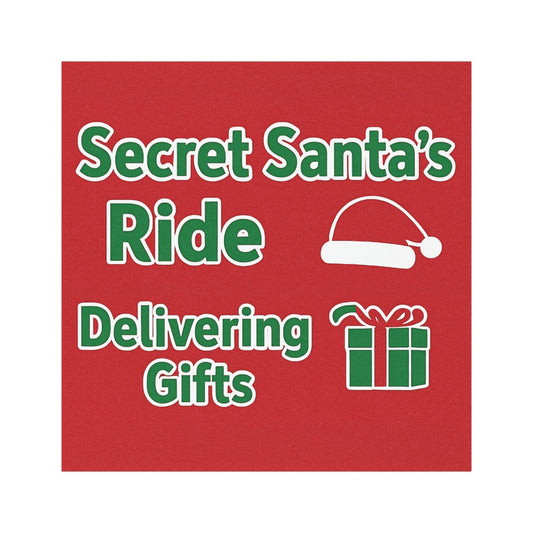 Car Magnet - Secret Santa’s Ride Delivering Gifts