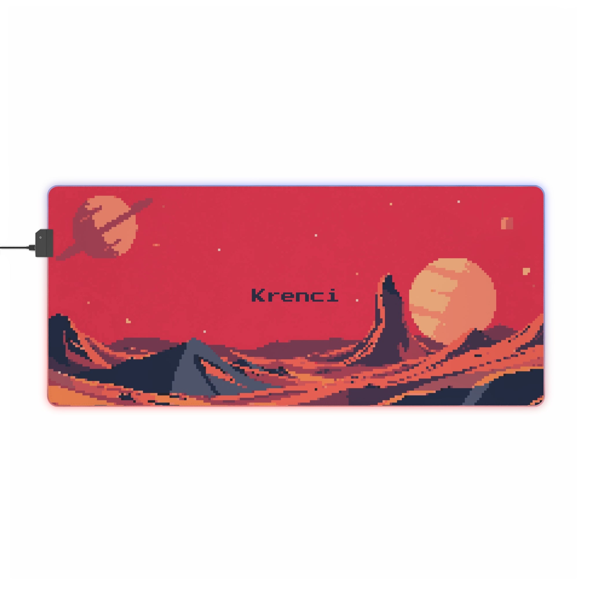 [Mars Pixel Styled] LED Gaming Mouse Pad - RGB Gaming Mouse Pad