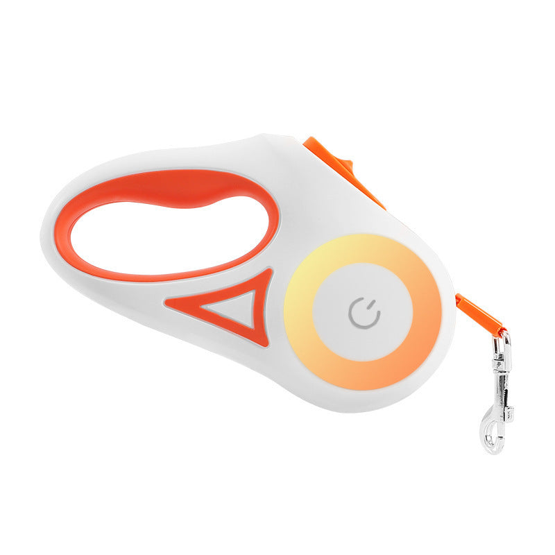 Retractable Dog Leash with LED Light & Collar – For Small & Medium Dogs