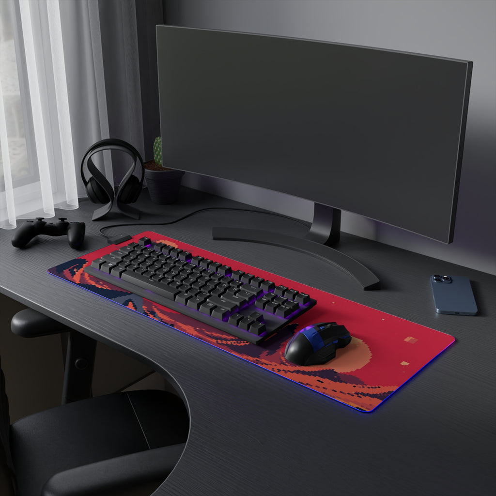 [Mars Pixel Styled] LED Gaming Mouse Pad - RGB Gaming Mouse Pad