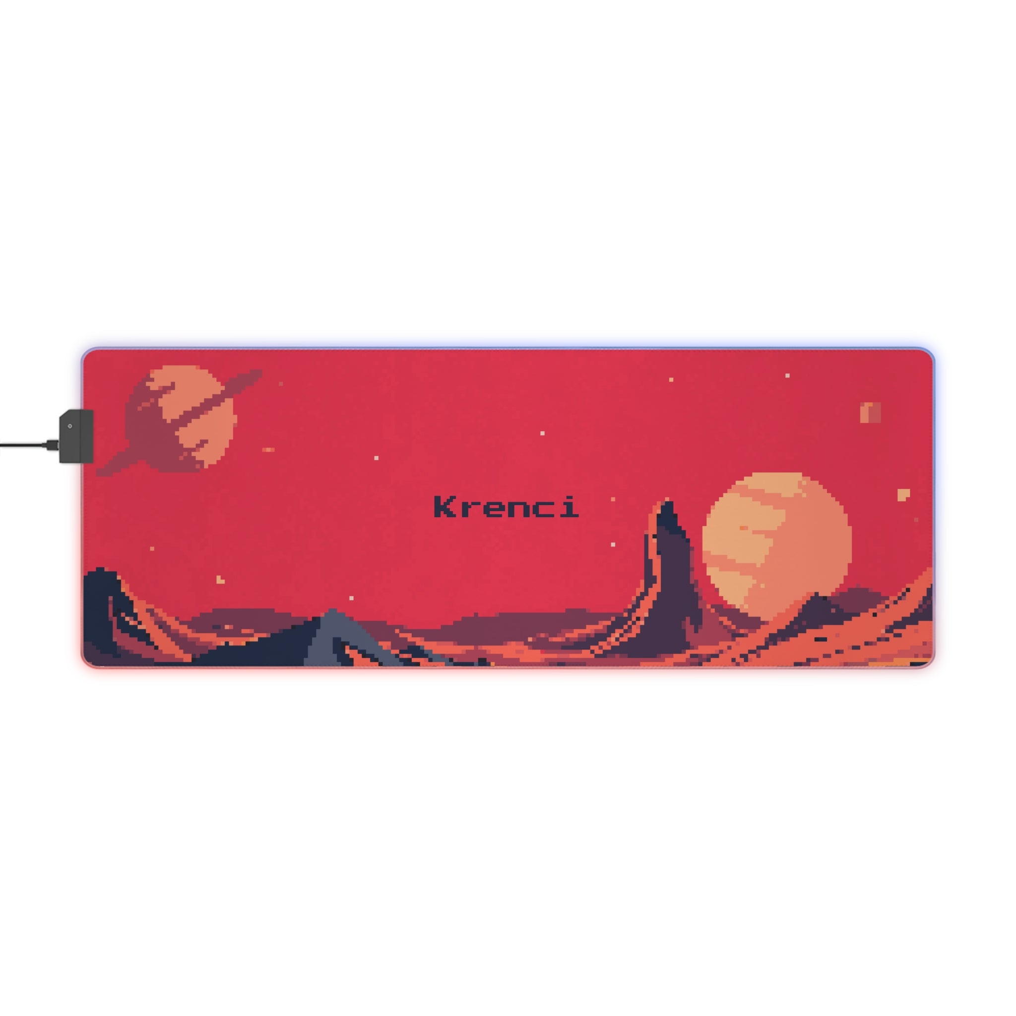 [Mars Pixel Styled] LED Gaming Mouse Pad - RGB Gaming Mouse Pad
