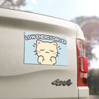 Cute Cat Car Magnet – Low Energy Driver – Funny Sleepy Cat Magnet