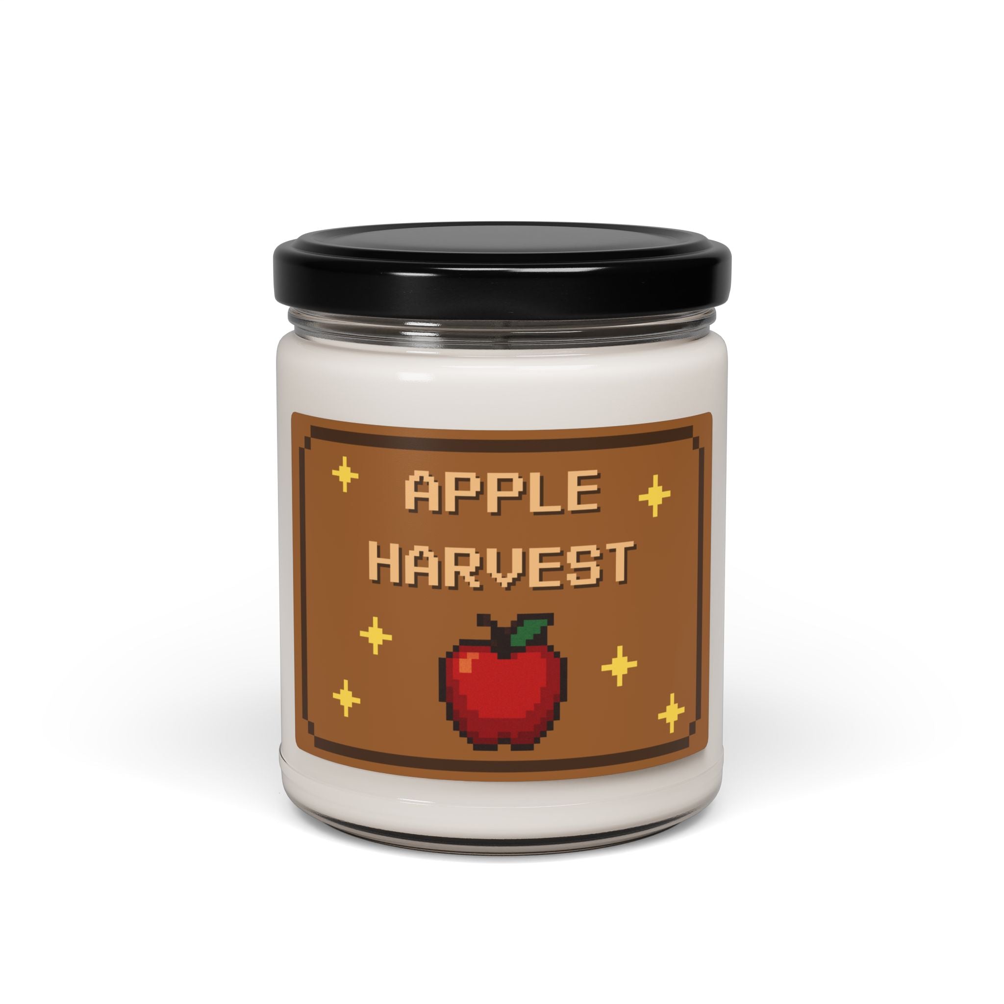 Soy Candle, Pixel Game Style, Apple Harvest and Cinnamon Vanilla, 9oz