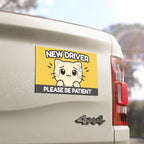 Student Driver Cat Magnet – Please Be Patient – Cute Beginner Driver Sign