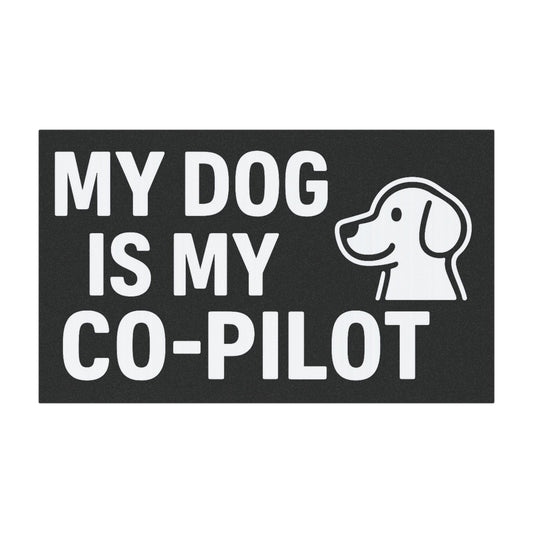 Dog Lover Car Magnet - My Dog is My Co-Pilot, Pet Owner Gift, Cute Car Decor, Vehicle Accessories, Dog Mom Magnet