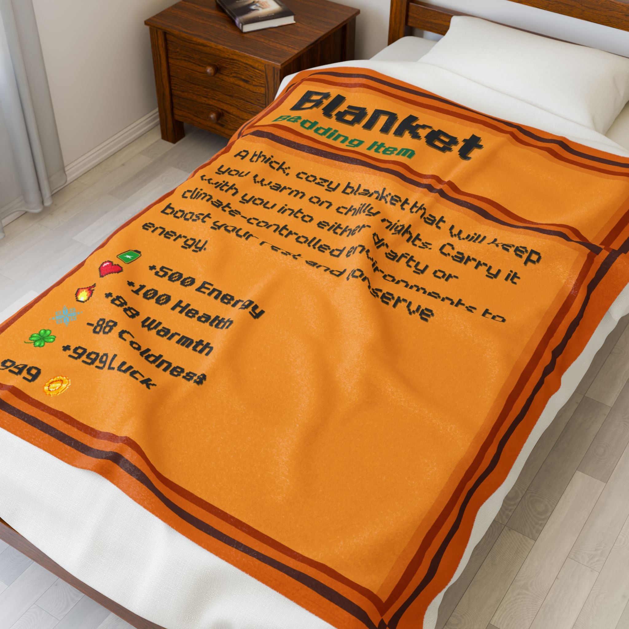Pixel Game Style Velveteen Plush Blanket