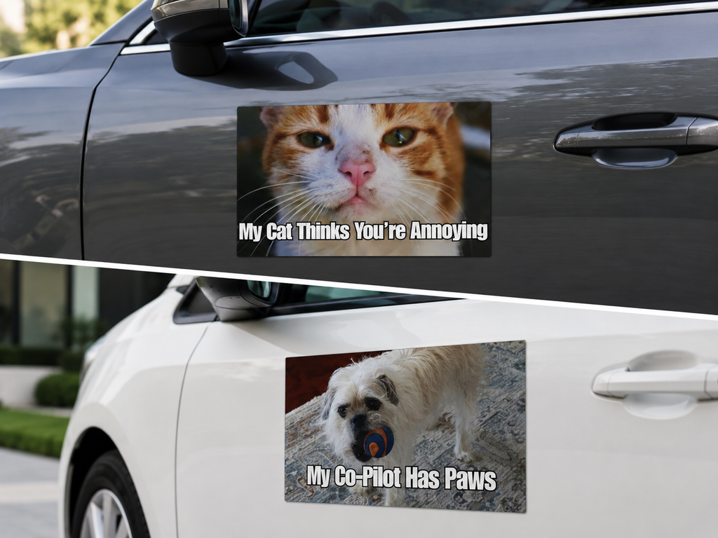 PetPrints Custom Pet Photo Car Magnet – Personalized Dog & Cat Magnet