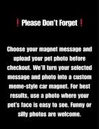 PetPrints Custom Pet Photo Car Magnet – Personalized Dog & Cat Magnet
