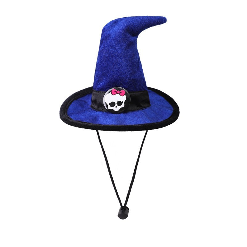 Pet Halloween Costume Hat – Witch Hat for Dogs & Cats (Velvet with Strap)