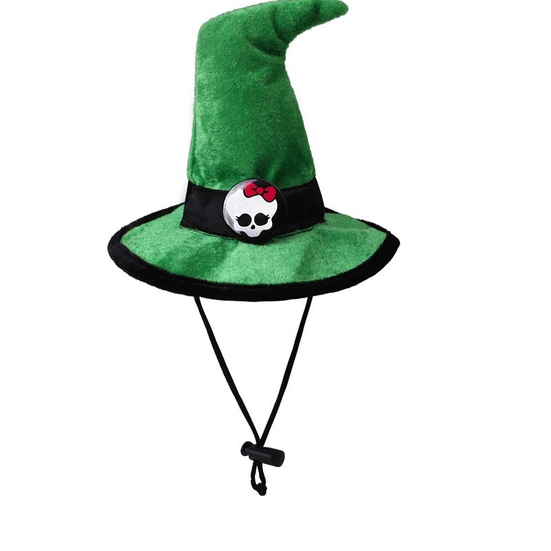 Pet Halloween Costume Hat – Witch Hat for Dogs & Cats (Velvet with Strap)