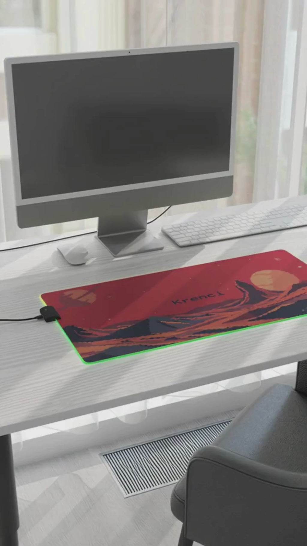 [Mars Pixel Styled] LED Gaming Mouse Pad - RGB Gaming Mouse Pad